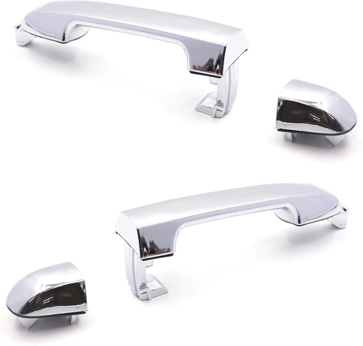 Set of 2 Rear Left Right Pair Exterior Chrome Door Handle Set Replacement for Kia Forte Cerato Forte5 2009 2013 - Image 1