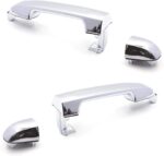 Set of 2 Rear Left Right Pair Exterior Chrome Door Handle Set Replacement for Kia Forte Cerato Forte5 2009 2013